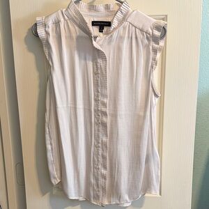 Banana Republic Women's Cream Ruffle Sleeve Blouse